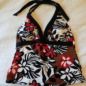 Croft and Barrow Halter Floral Swim Top